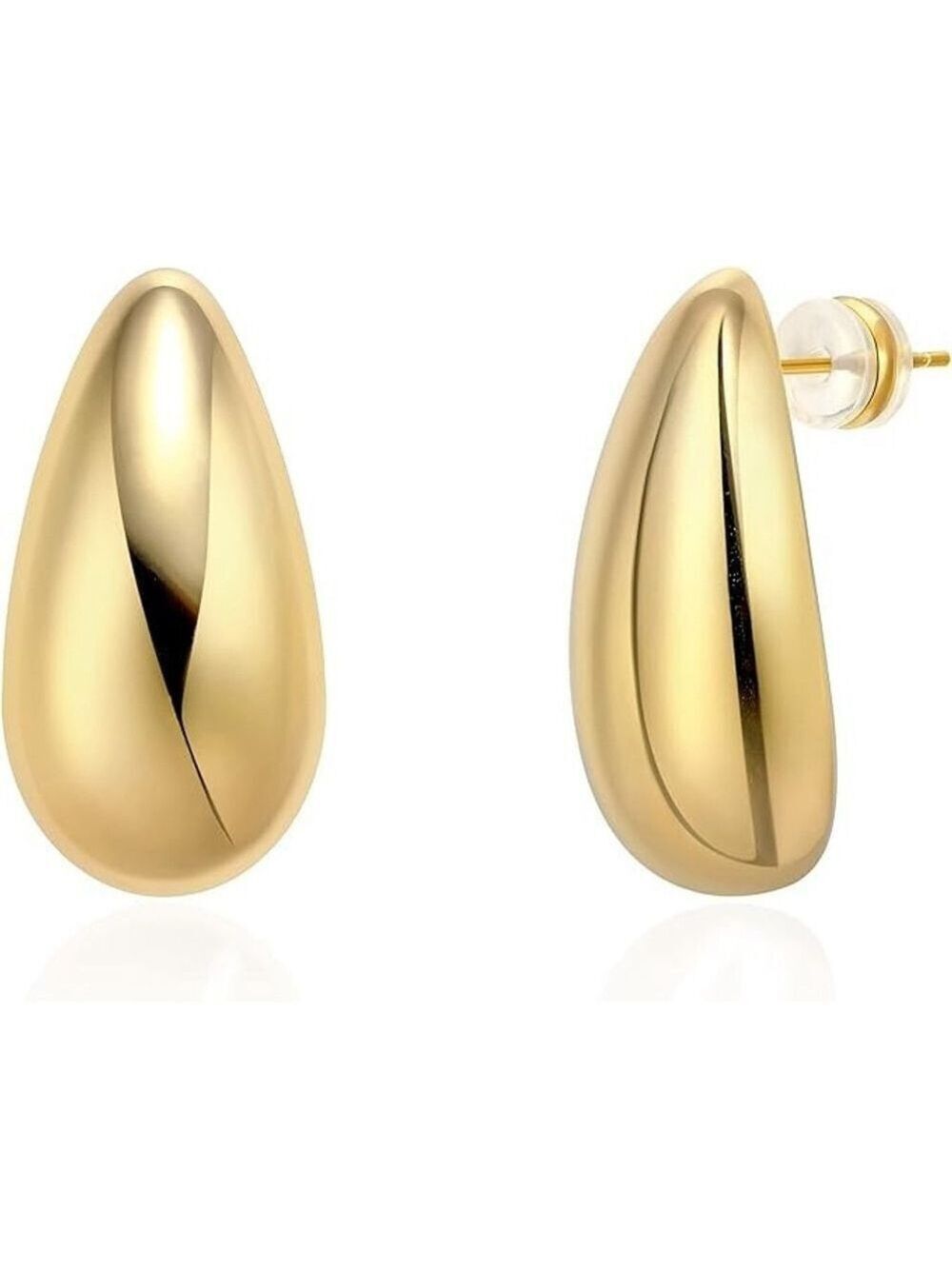 LecAit 14K Gold Chunky Waterdrop Earrings for Women